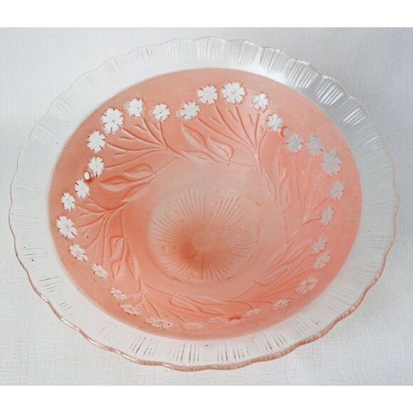 Vintage Ceiling Lamp Shade Pastel Pink Embossed Design 1950's Light fixture - Picture 4 of 4